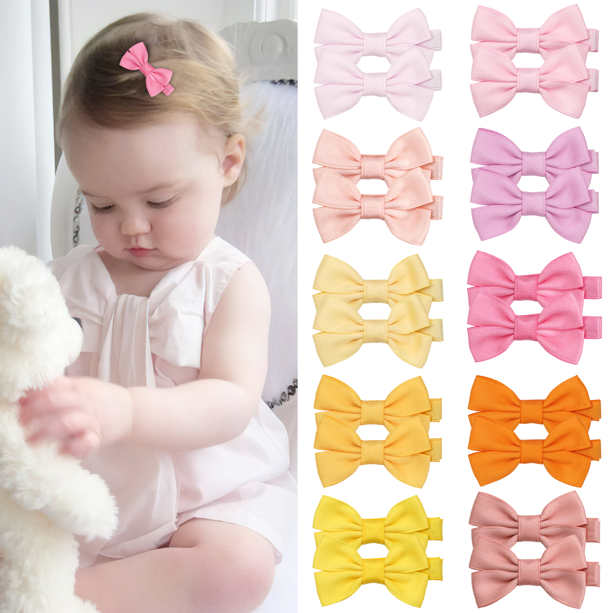 Hair Care Baby - 12/20 Pcs 2Inch Baby Hair Bows