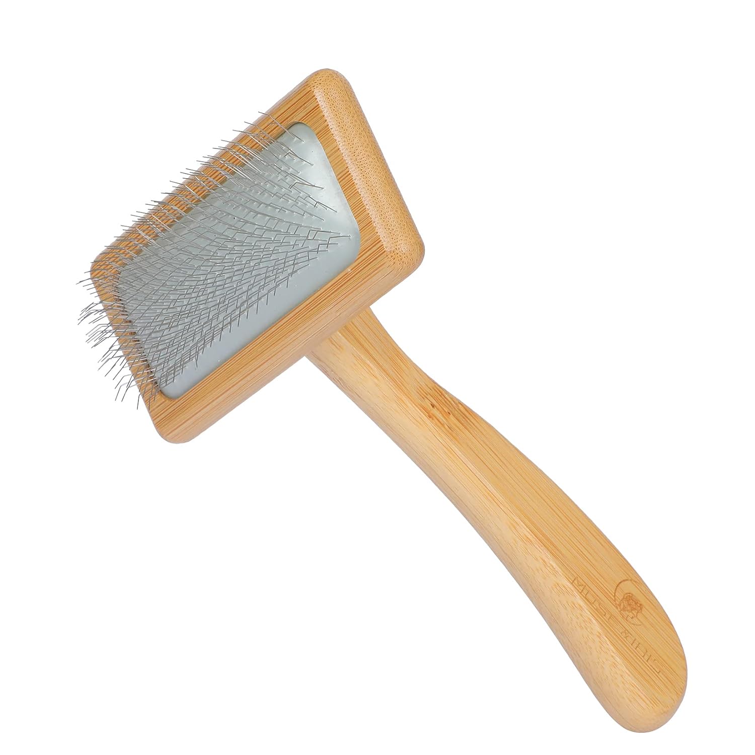 Bamboo Hair Brush - Pet Slicker Brush, Bamboo Handle for