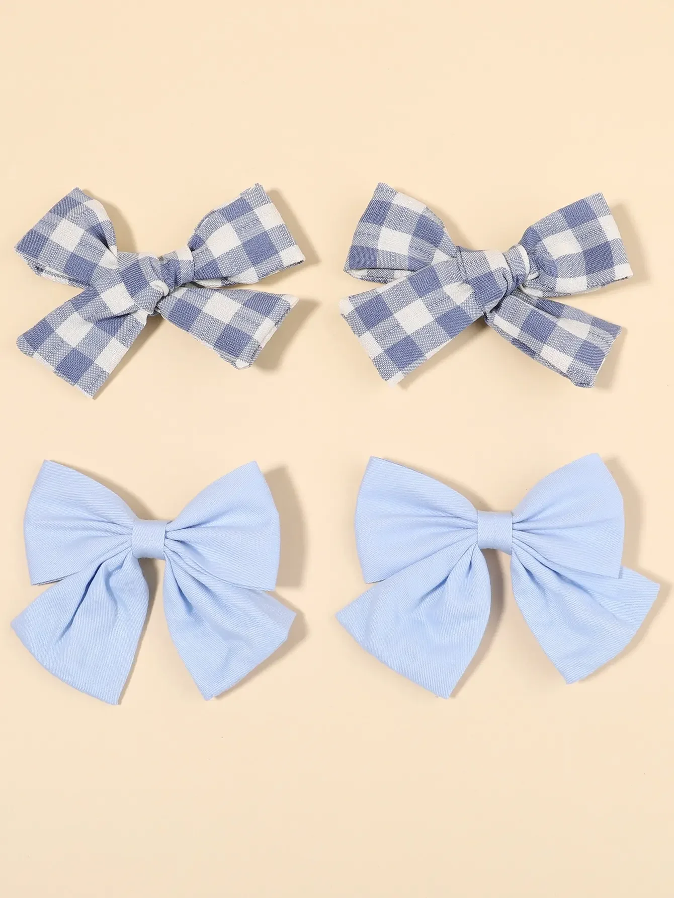 4Pcs/Set Cute Plaid Bow Hair C - Hair Care Baby incelemesi ve fiyatı