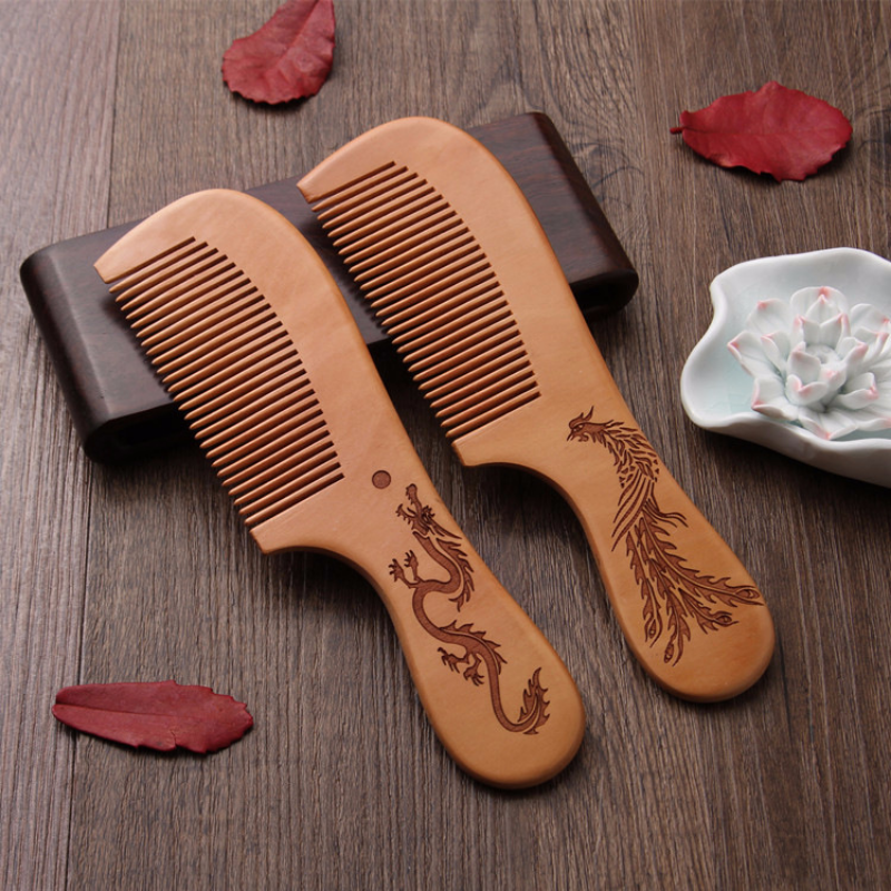 Natural Peach Wood Hair Comb C - Bamboo Hair Brush incelemesi ve fiyatı