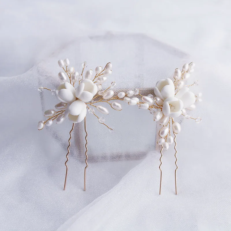 Natural pearl ceramic flowers  - Hair Care Zinc incelemesi ve fiyatı