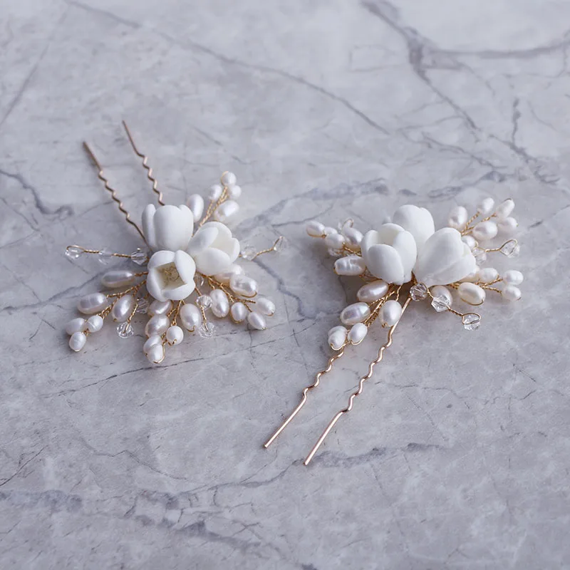 Natural pearl ceramic flowers  - Hair Care Zinc incelemesi ve fiyatı