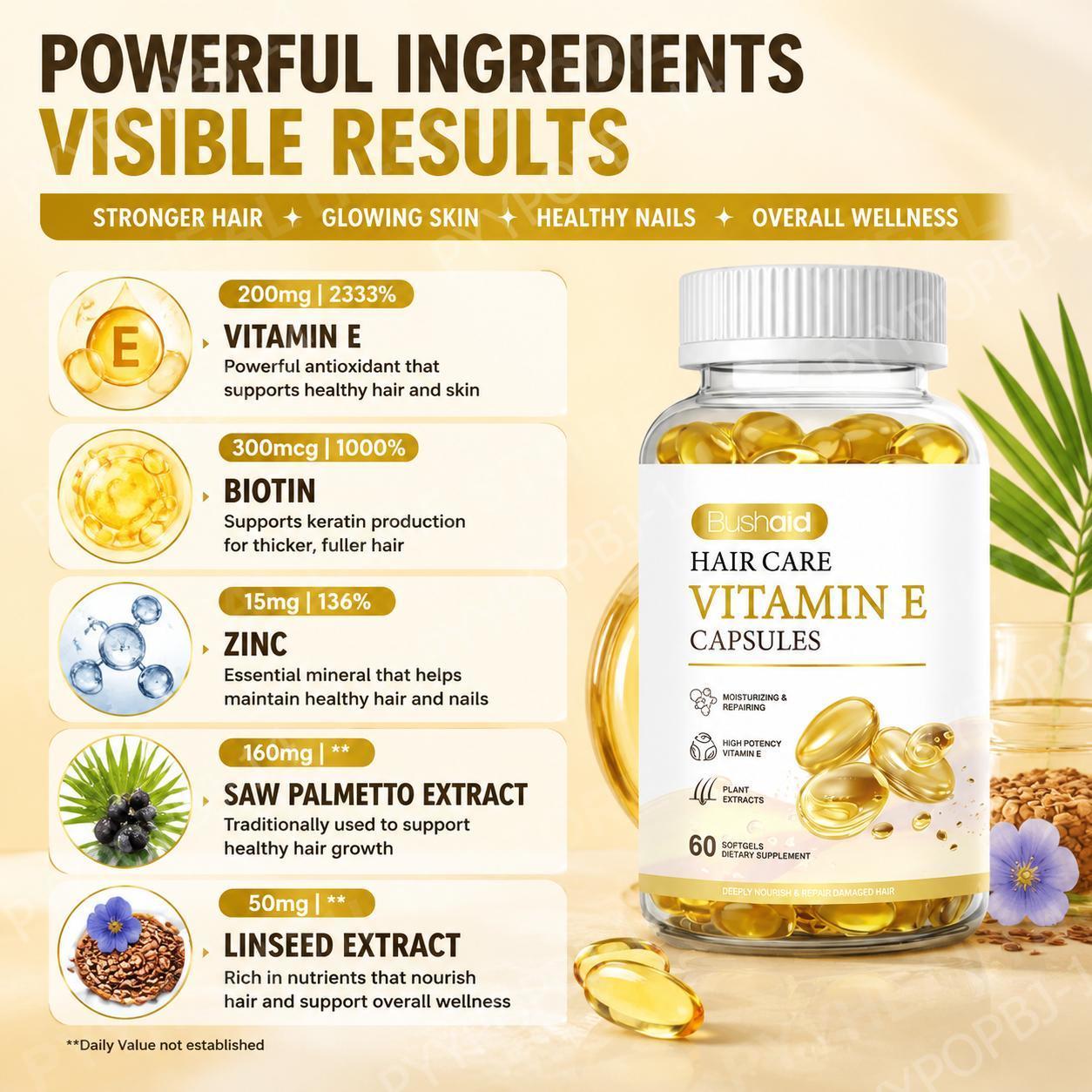 BushAid Hair Care Vitamin E So - Hair Care Zinc incelemesi ve fiyatı