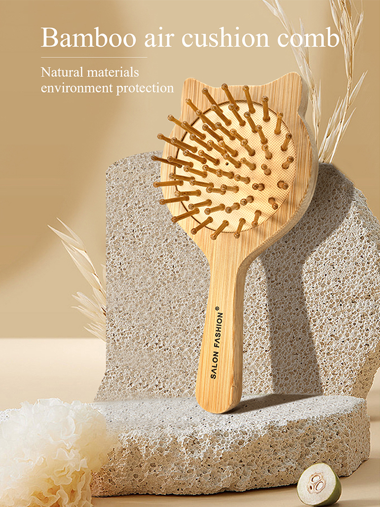 Cute Cat Wooden Comb Bamboo Ma - Bamboo Hair Brush incelemesi ve fiyatı