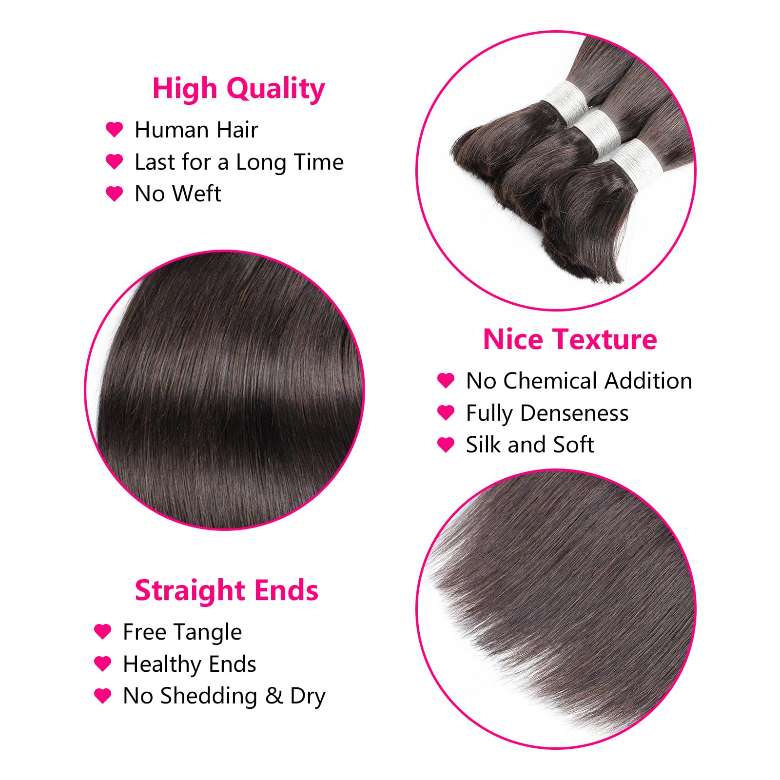 SIXQUEEN Human Braiding Hair f - Hair Care Daily incelemesi ve fiyatı